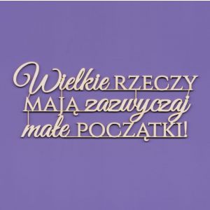 Tekturka Crafty Moly Napis G9 - Wielkie rzeczy mają...